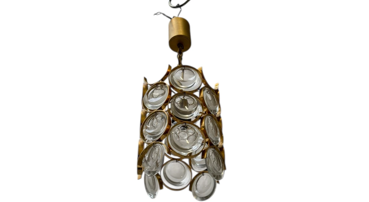 Hollywood Regency Pendant Lamp by Gaetano Sciolari for Palwa Germany, 1970s